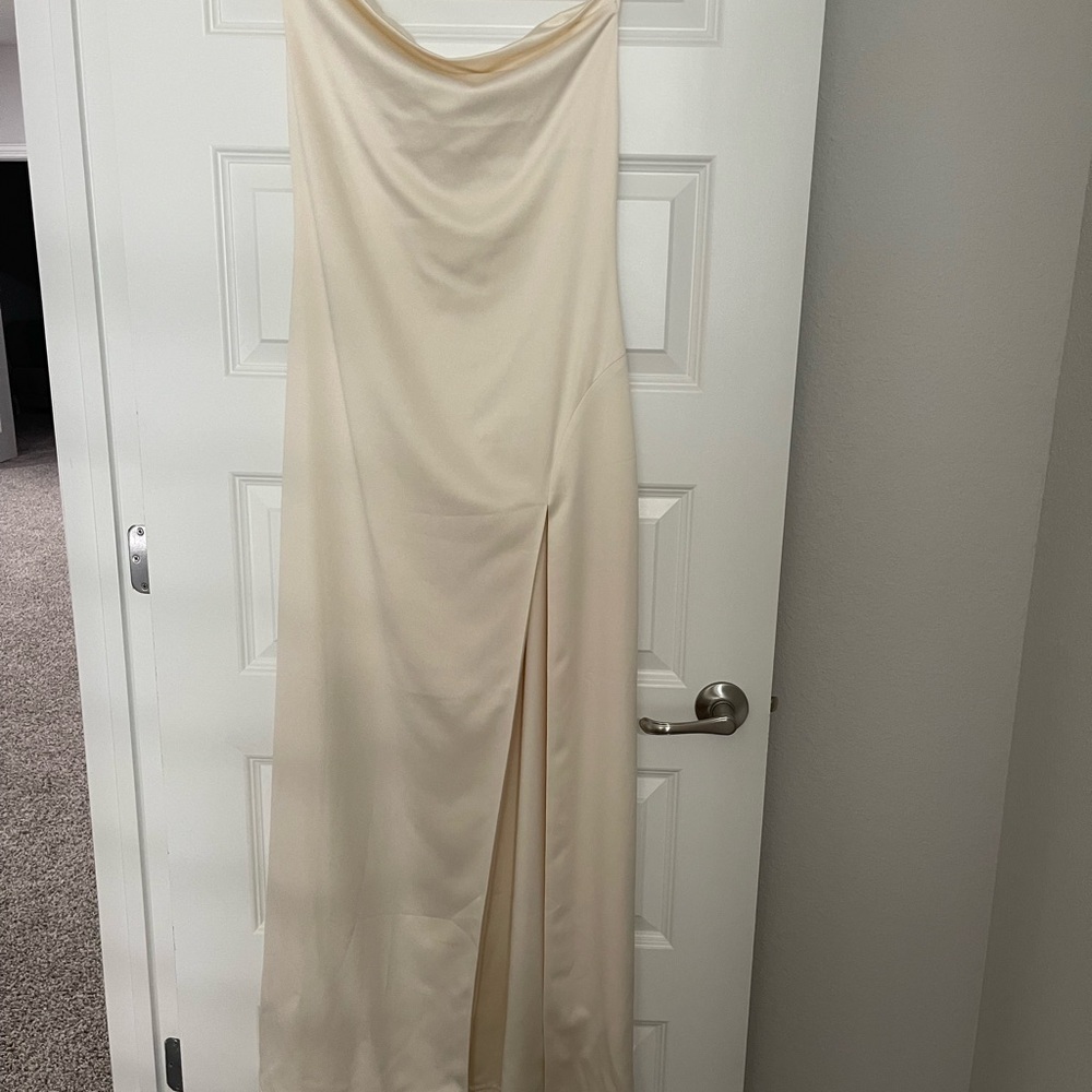 Camila Coelho Cream Maxi Dress with Slit